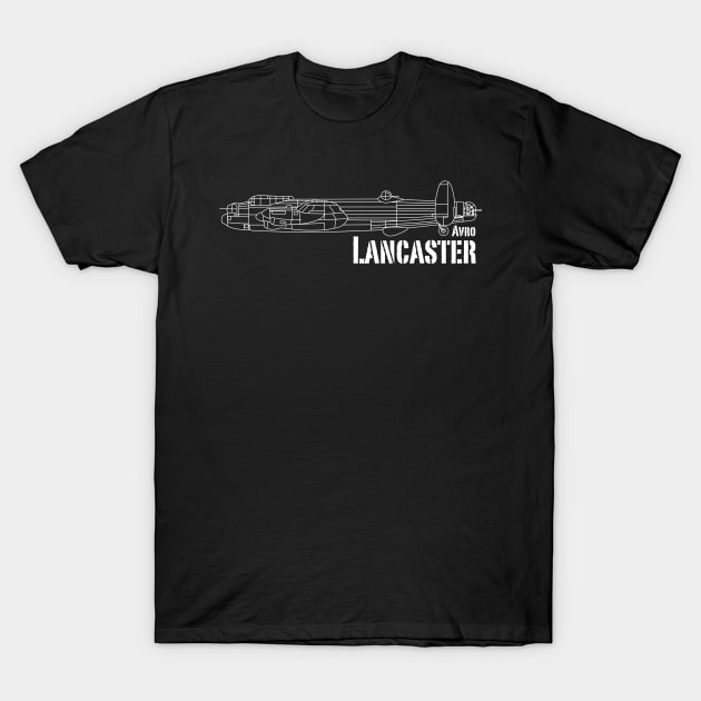 Avro Lancaster T-Shirt by BearCaveDesigns